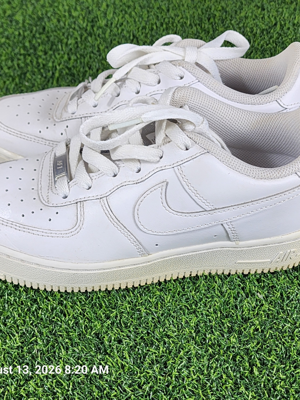 Nike Air Force 1 Kids' Triple White Leather Sneakers - Classic Low Top